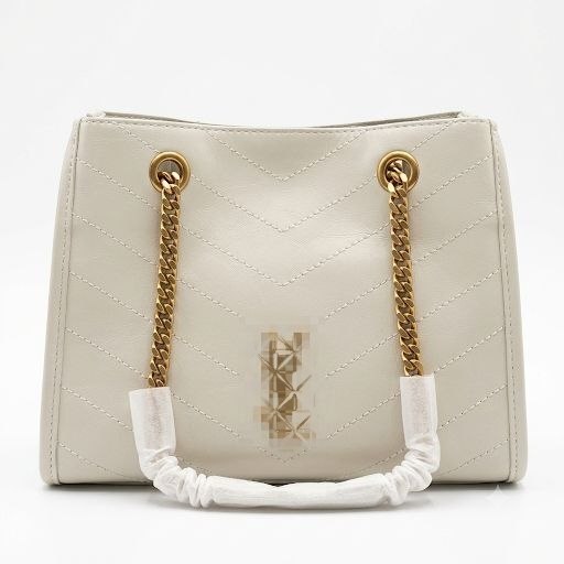 Classic Chevron Quilted Chain Tote Bag