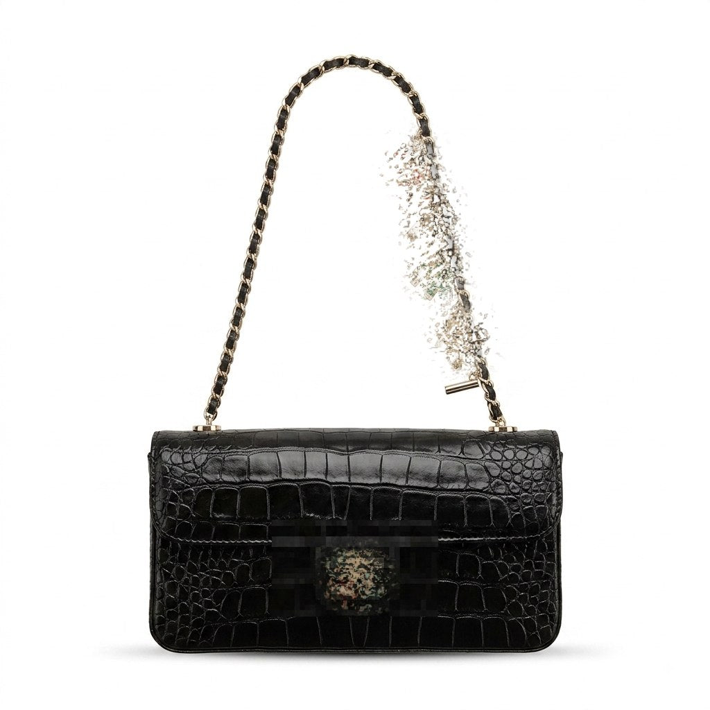Letter Charm Croc Handbags