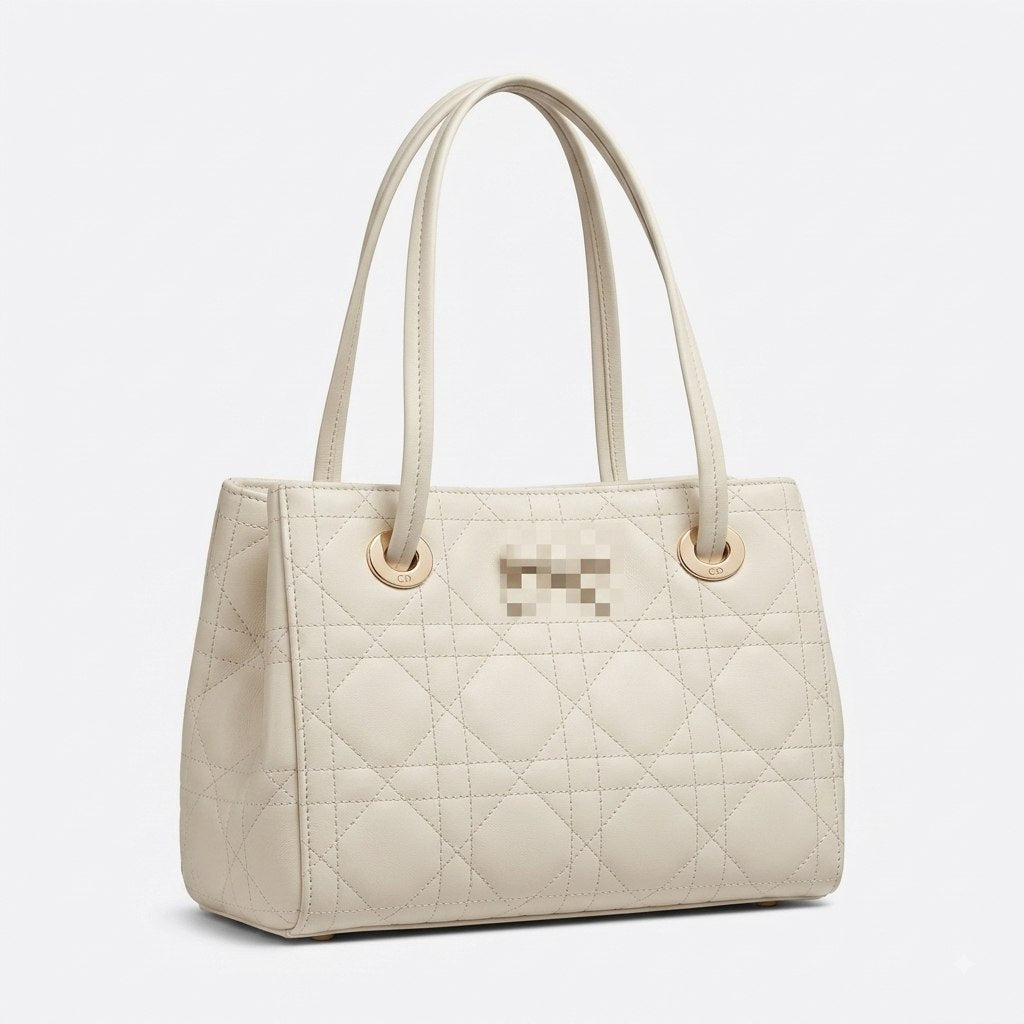 Elegant Top Handle Quilted Shoulder Bag