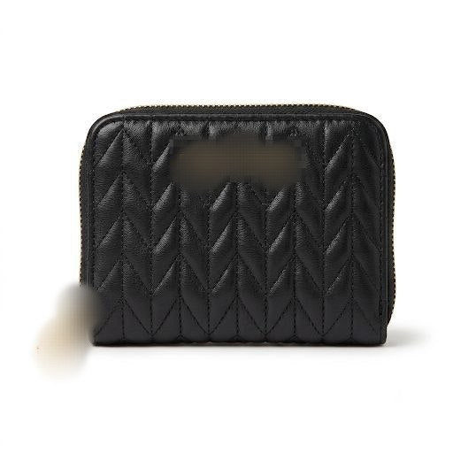 Matelassé Leather Zip-Around Wallet