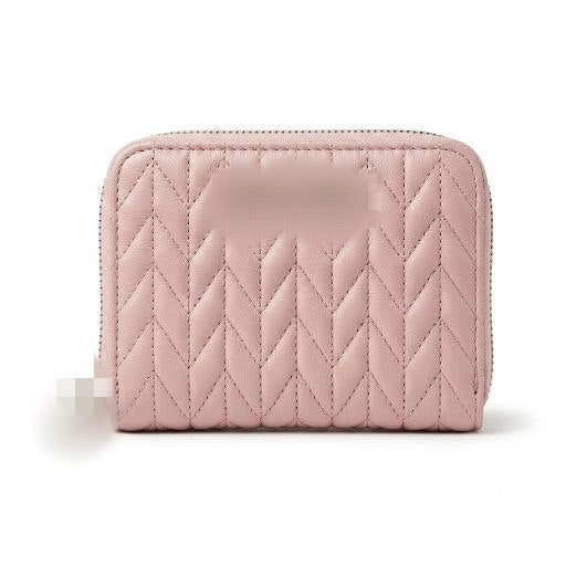 Matelassé Leather Zip-Around Wallet