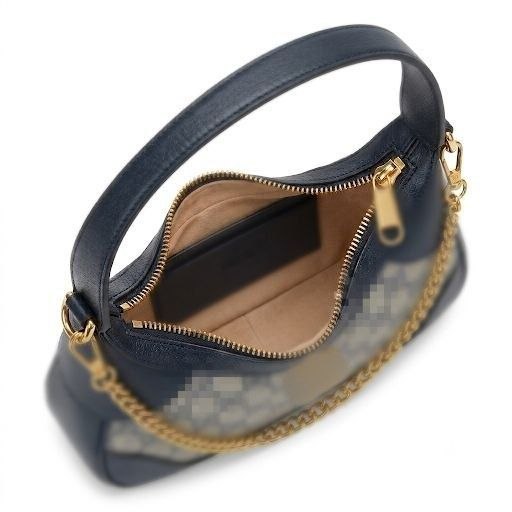 Classic Half-Moon Hobo Bag with Gold Chain