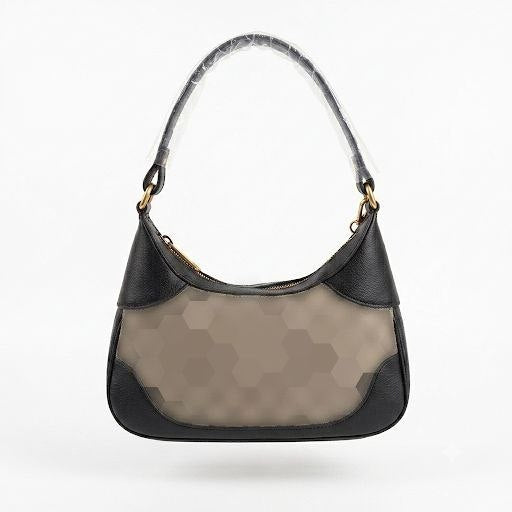 Classic Half-Moon Hobo Bag with Gold Chain