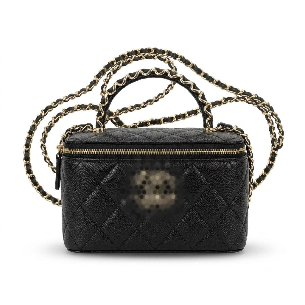 Women's Luxury Quilted Box Bag with Chain