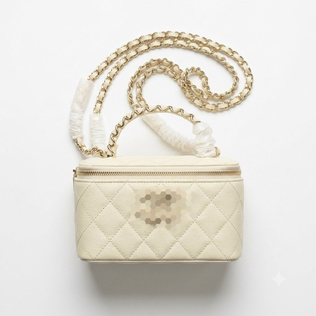 Women's Luxury Quilted Box Bag with Chain