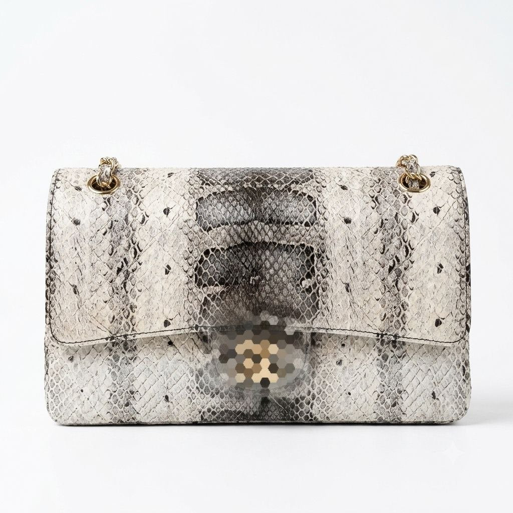 Luxury Exotic Snakeskin Flap Bag