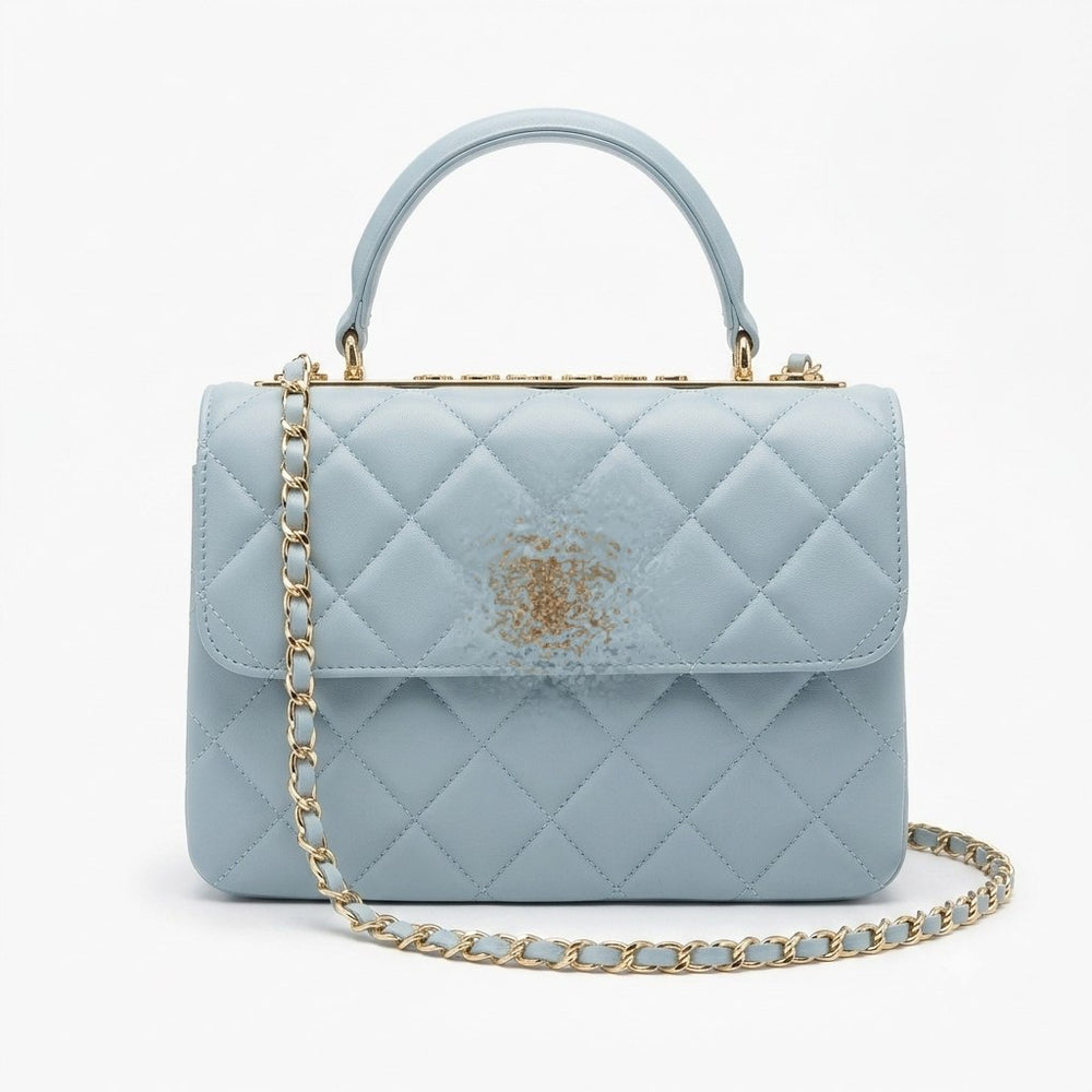 Classic Quilted Top Handle Flap Bag