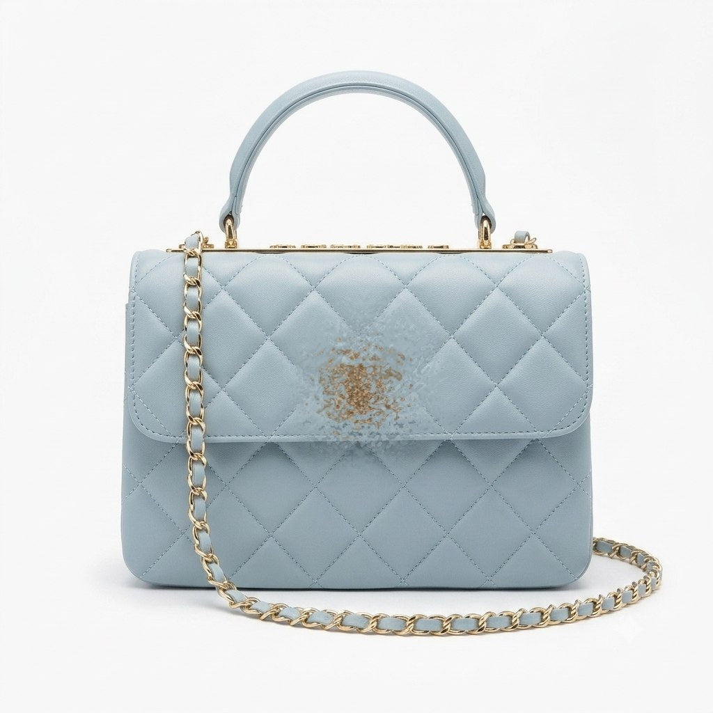 Classic Quilted Top Handle Flap Bag