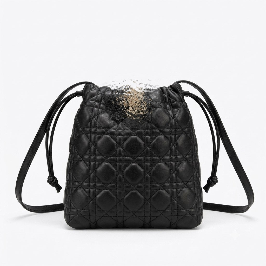 Elegant Quilted Crossbody Bag with Metal Charms