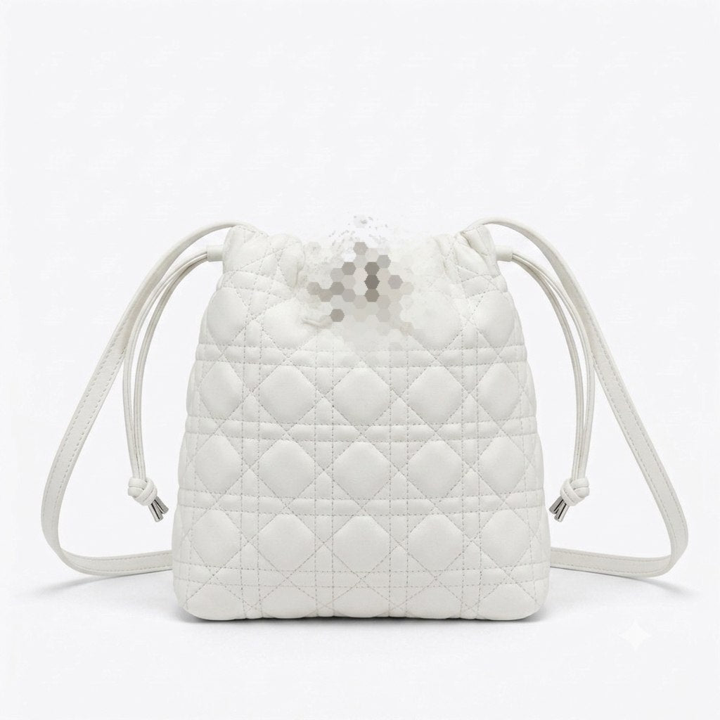 Elegant Quilted Crossbody Bag with Metal Charms