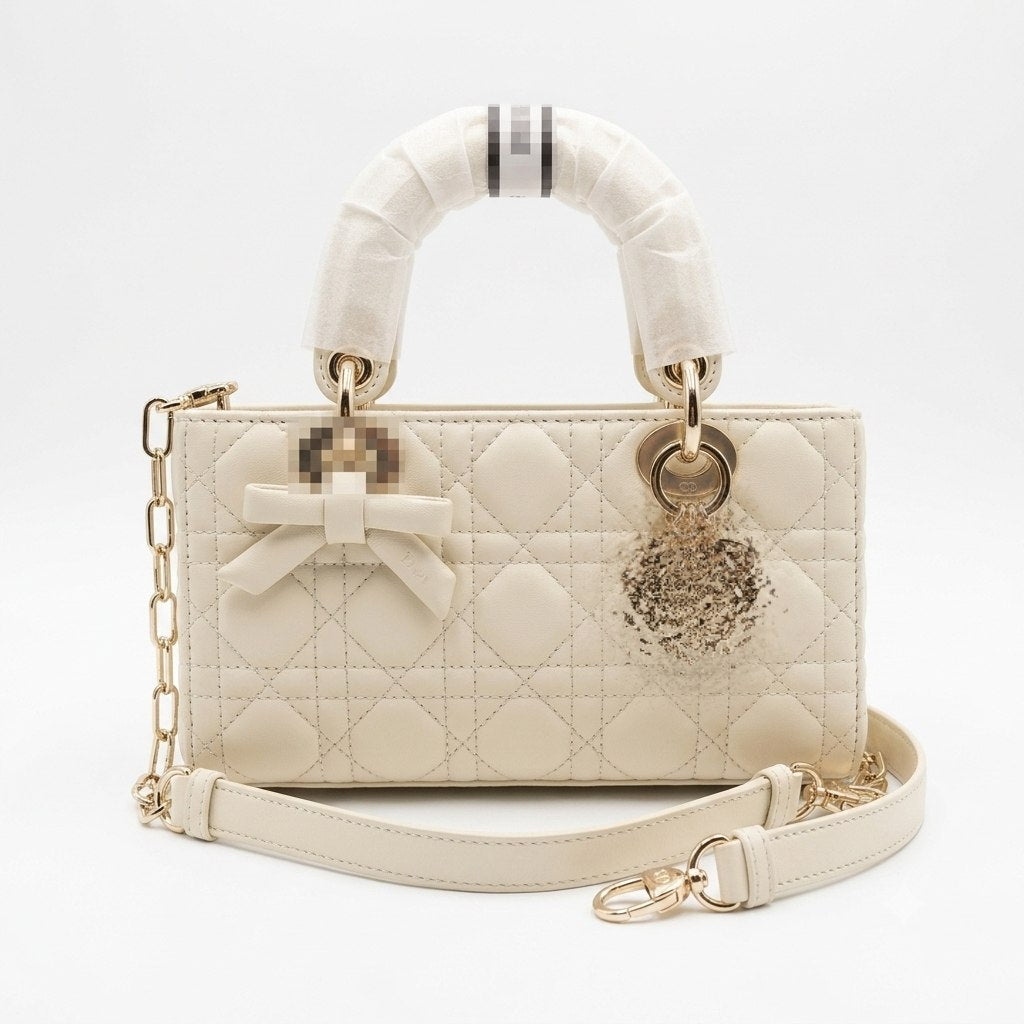 Rectangular Handbag with Bow Detail