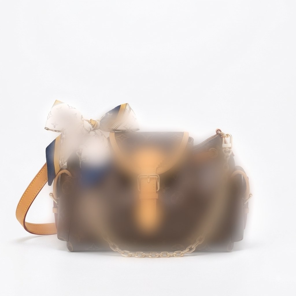 Classic Printed Shoulder Bag with Scarf Detail