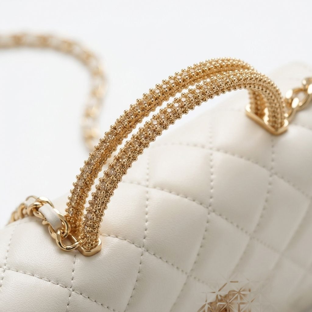 Luxury Textured Flap Bag with Chain