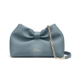 Leather Bow Bag with Chain