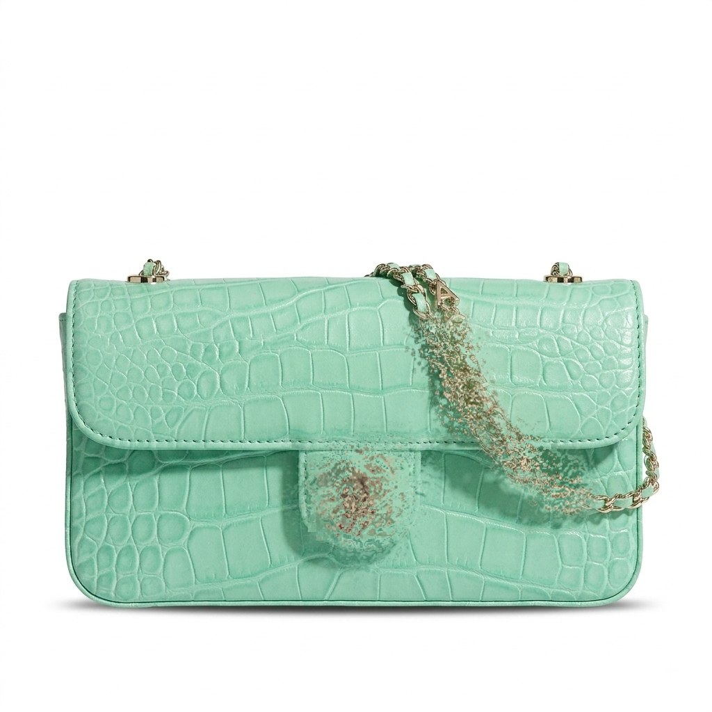 Letter Charm Croc Handbags