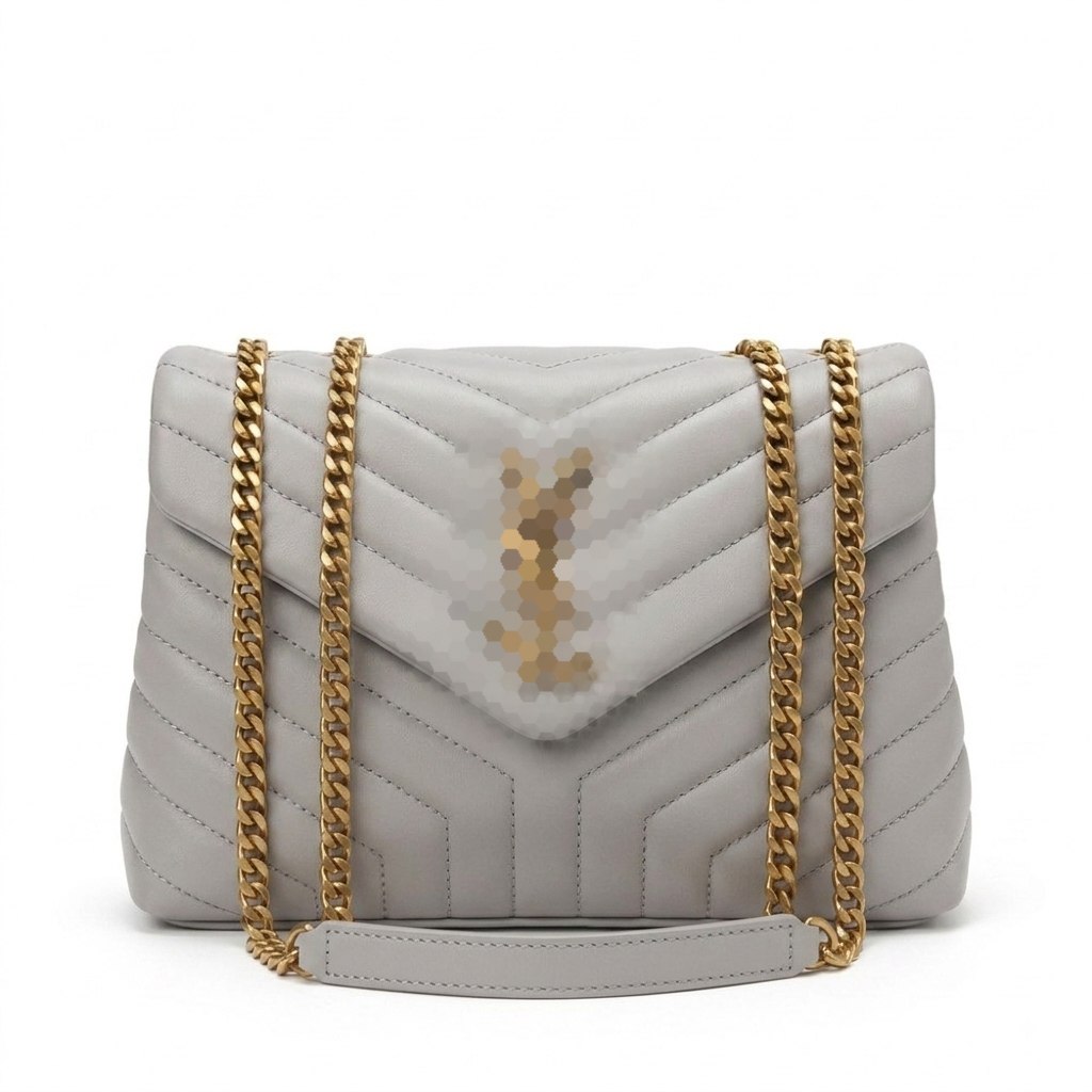 Medium Quilted Leather Flap Bag with Chain Strap