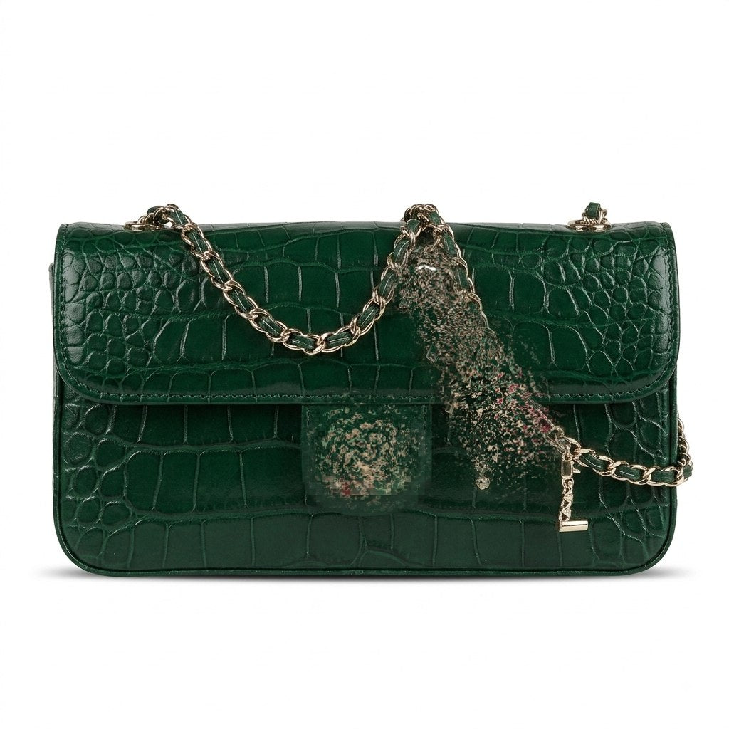 Letter Charm Croc Handbags