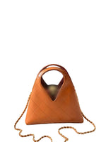 Four quilted leather handbags