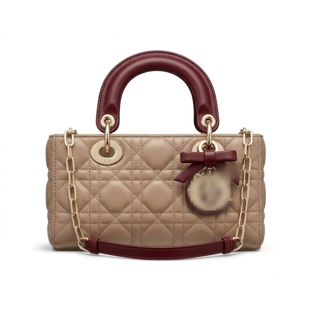 A structured quilted handbag