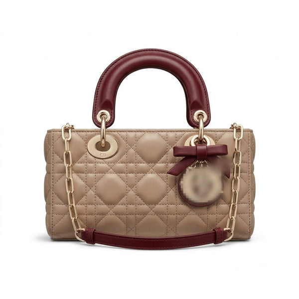 A structured quilted handbag