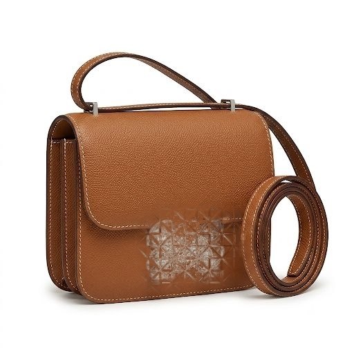 Premium Leather Handbag with Silver Statement Clasp.