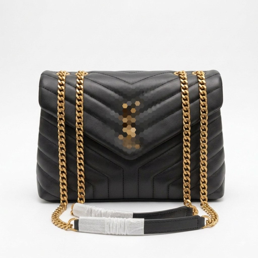 Medium Quilted Leather Flap Bag with Chain Strap