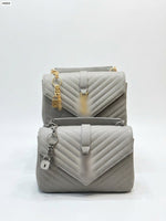 Luxury Quilted Envelope Shoulder Bag with Metal Hardware