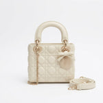 Quilted Top-Handle Bag with Decorative Chain and Bow Detail