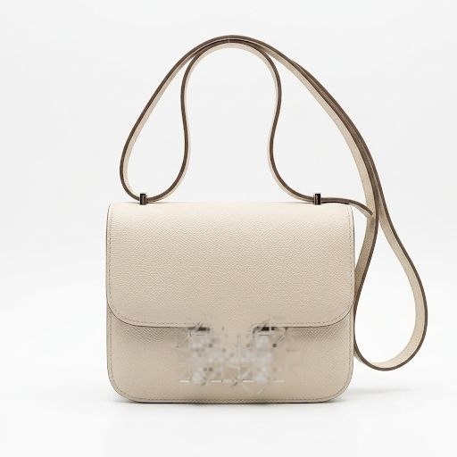 Premium Leather Handbag with Silver Statement Clasp.