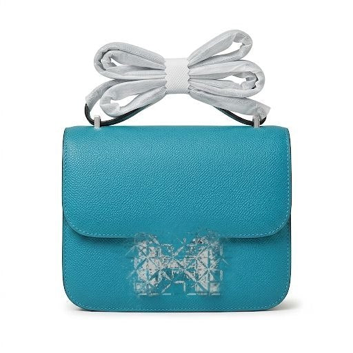 Premium Leather Handbag with Silver Statement Clasp.