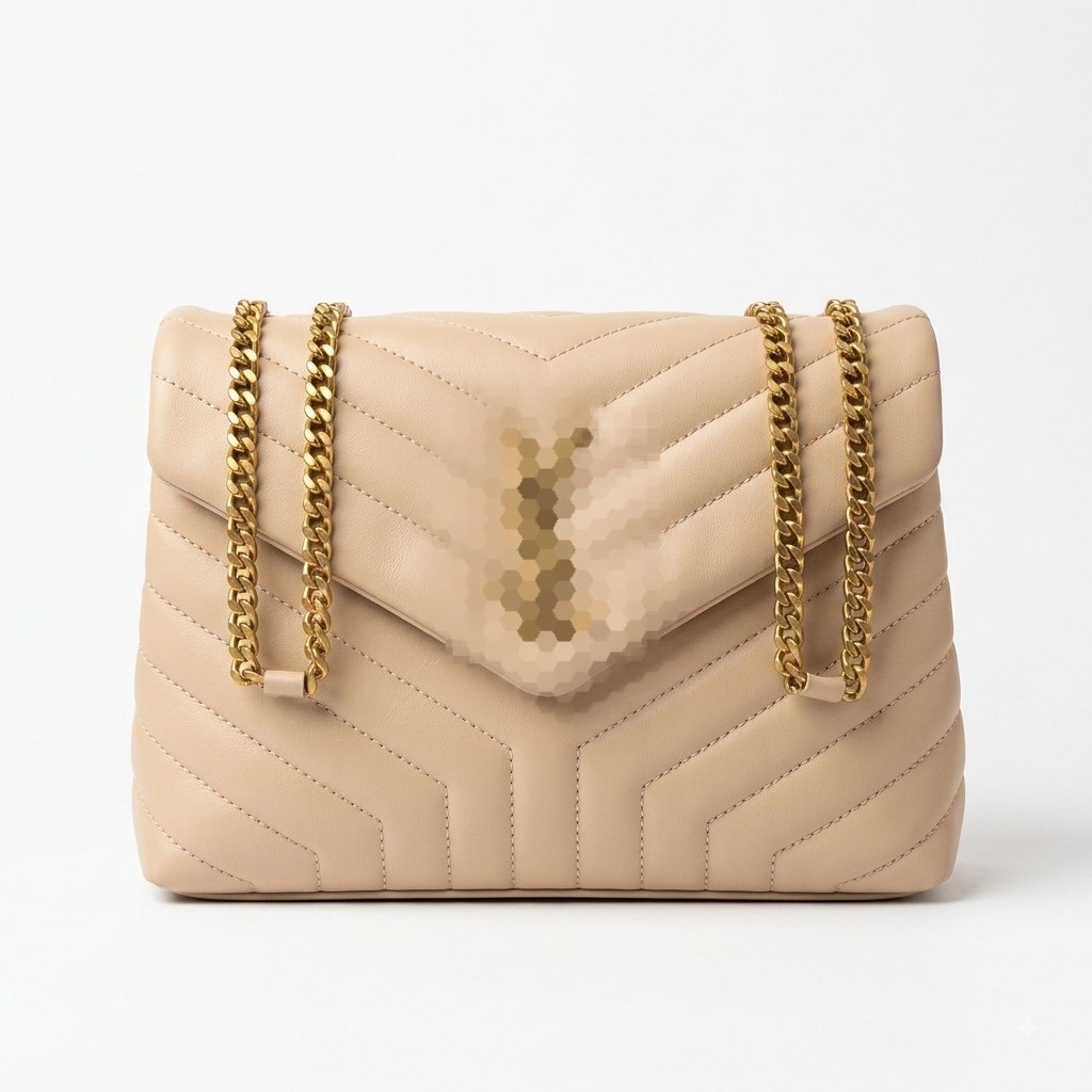 Medium Quilted Leather Flap Bag with Chain Strap