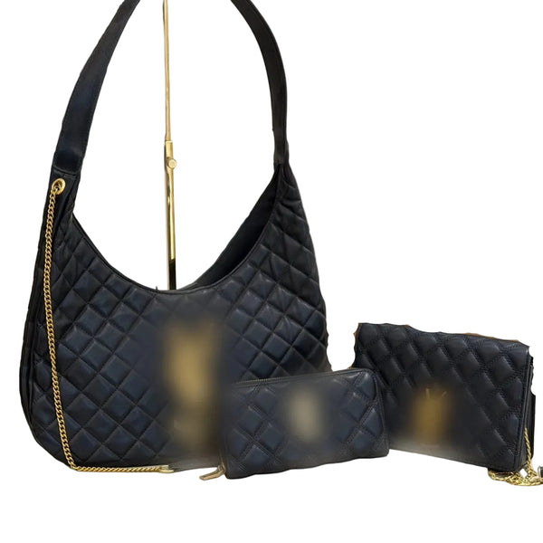 Luxury 3-Piece Handbag Set: Tote, Crossbody & Matching Wallet