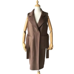 Women's long wool and cashmere cardigan