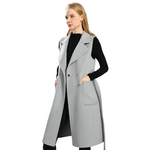Women's long wool and cashmere cardigan