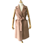 Women's long wool and cashmere cardigan