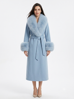 Pure Wool Long Sleeve Winter Coat