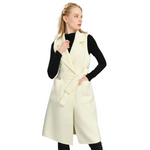 Women's long wool and cashmere cardigan