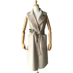 Women's long wool and cashmere cardigan