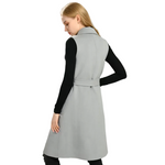 Women's long wool and cashmere cardigan