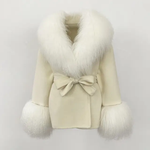 Super luxurious puffy coats with a Mongolian fur collar