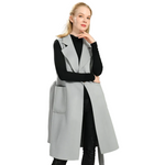 Women's long wool and cashmere cardigan