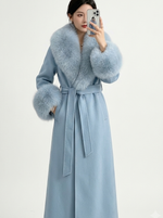 Pure Wool Long Sleeve Winter Coat