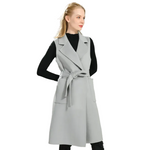 Women's long wool and cashmere cardigan