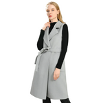 Women's long wool and cashmere cardigan